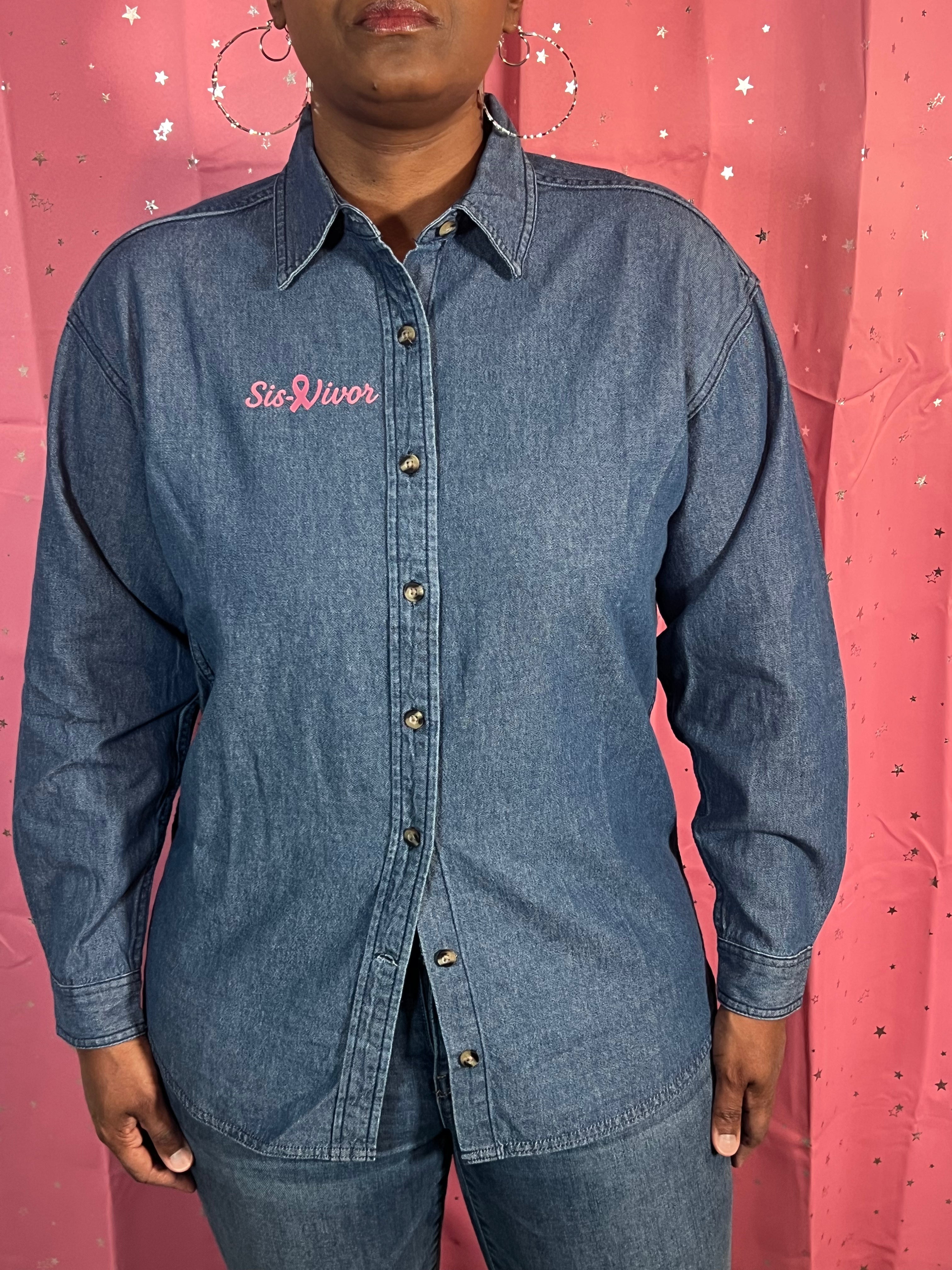Blue Denim Sis-Vivor Logo Shirt